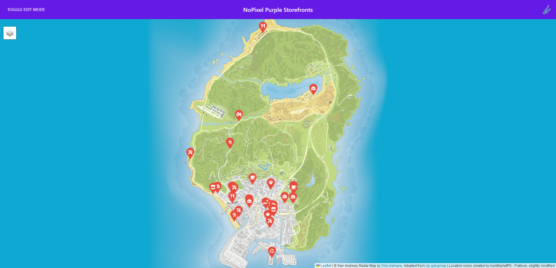 NoPixel Purple Storefronts Map